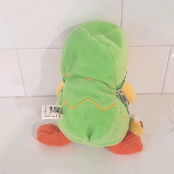 Easter Plush Surprise Egg Chick 8" Duckling Zipper Green Yellow Plushland 2006 - Picture 5 of 10